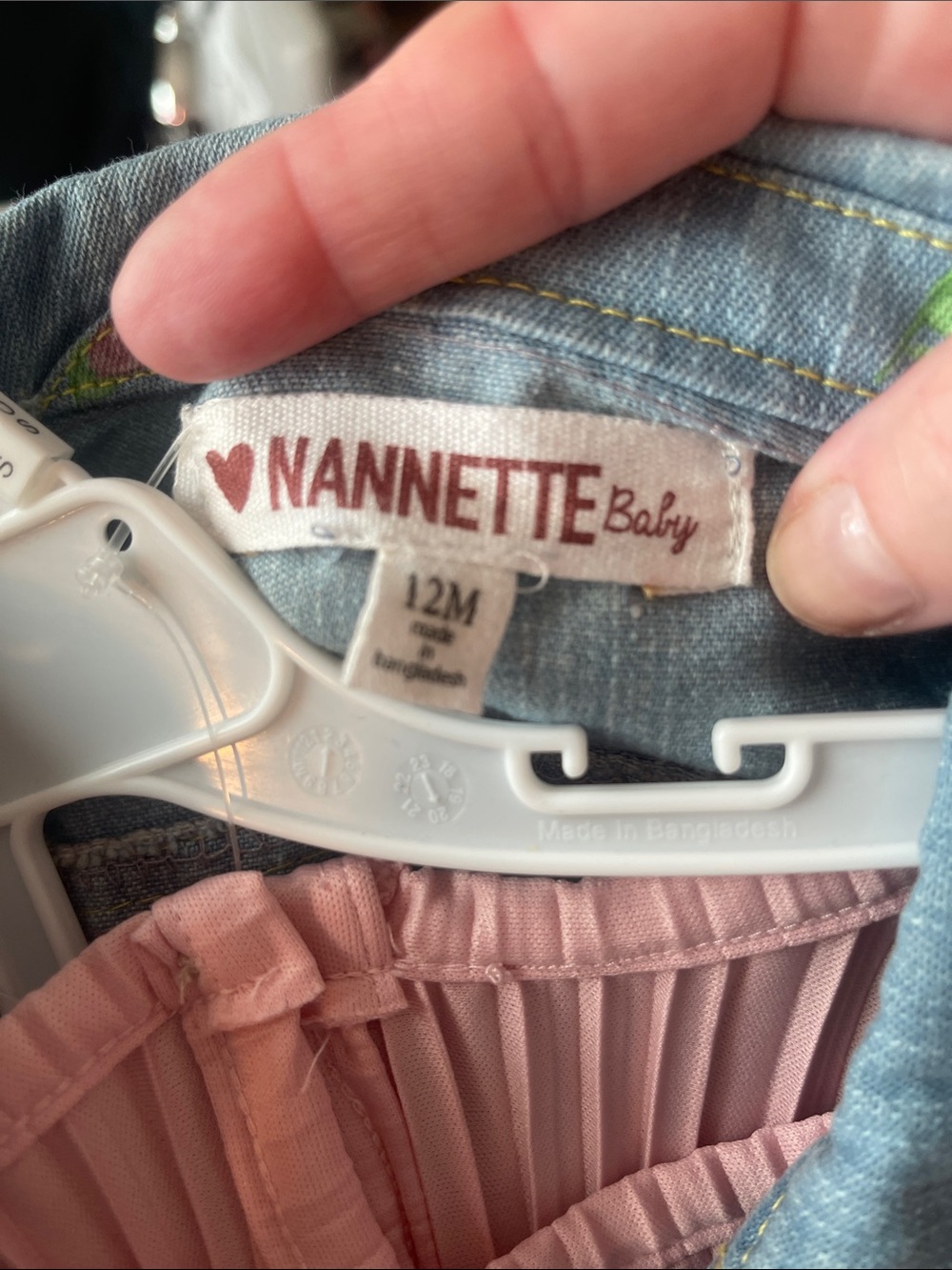 Nanette Baby Light Blue Denim Jacket with Pink Dress - Picture 7 of 7